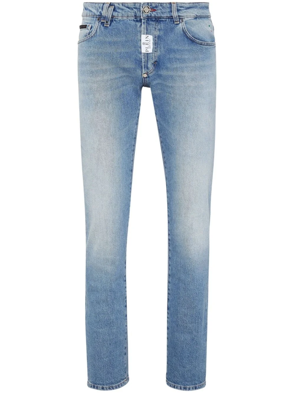 logo-patch straight-leg jeans - 1