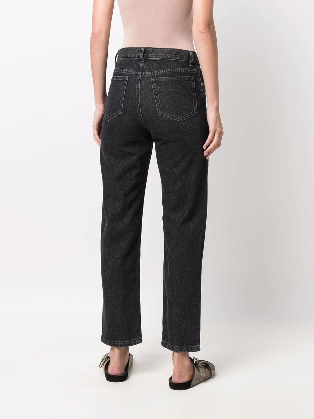 mid-rise straight-leg denim jeans - 4
