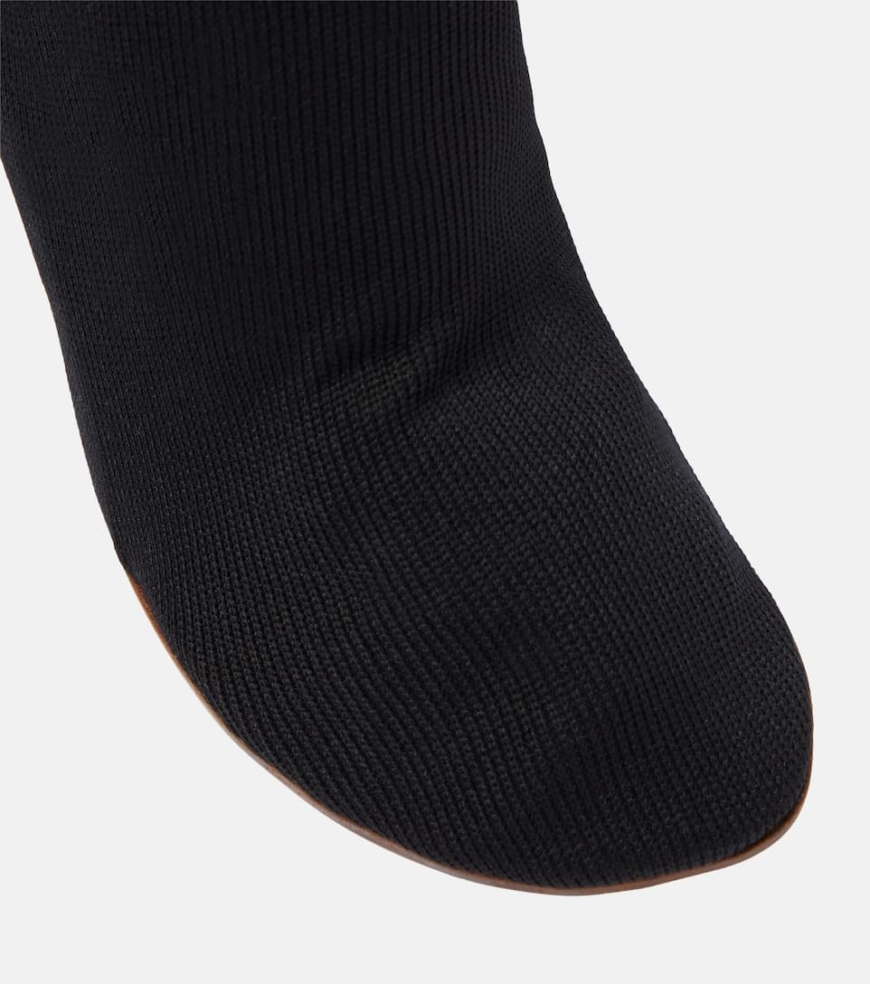 Logo knit ankle boots - 6