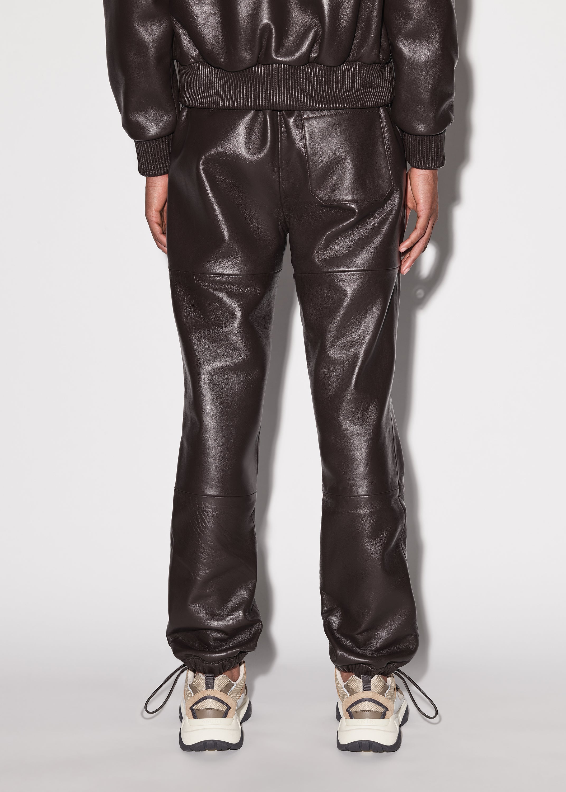 LEATHER JOGGER - 4