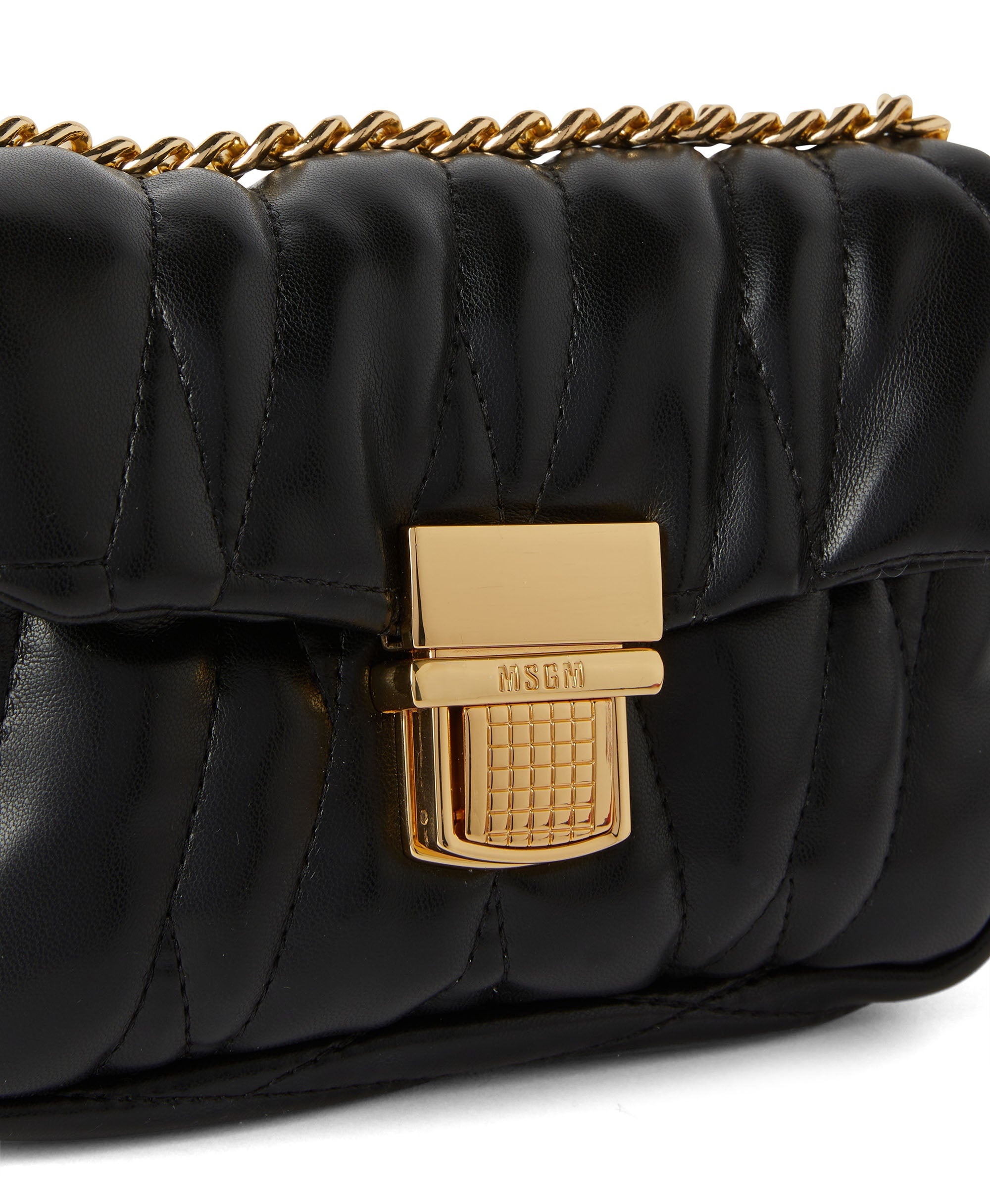 Quilted puffer handbag with snap - 4