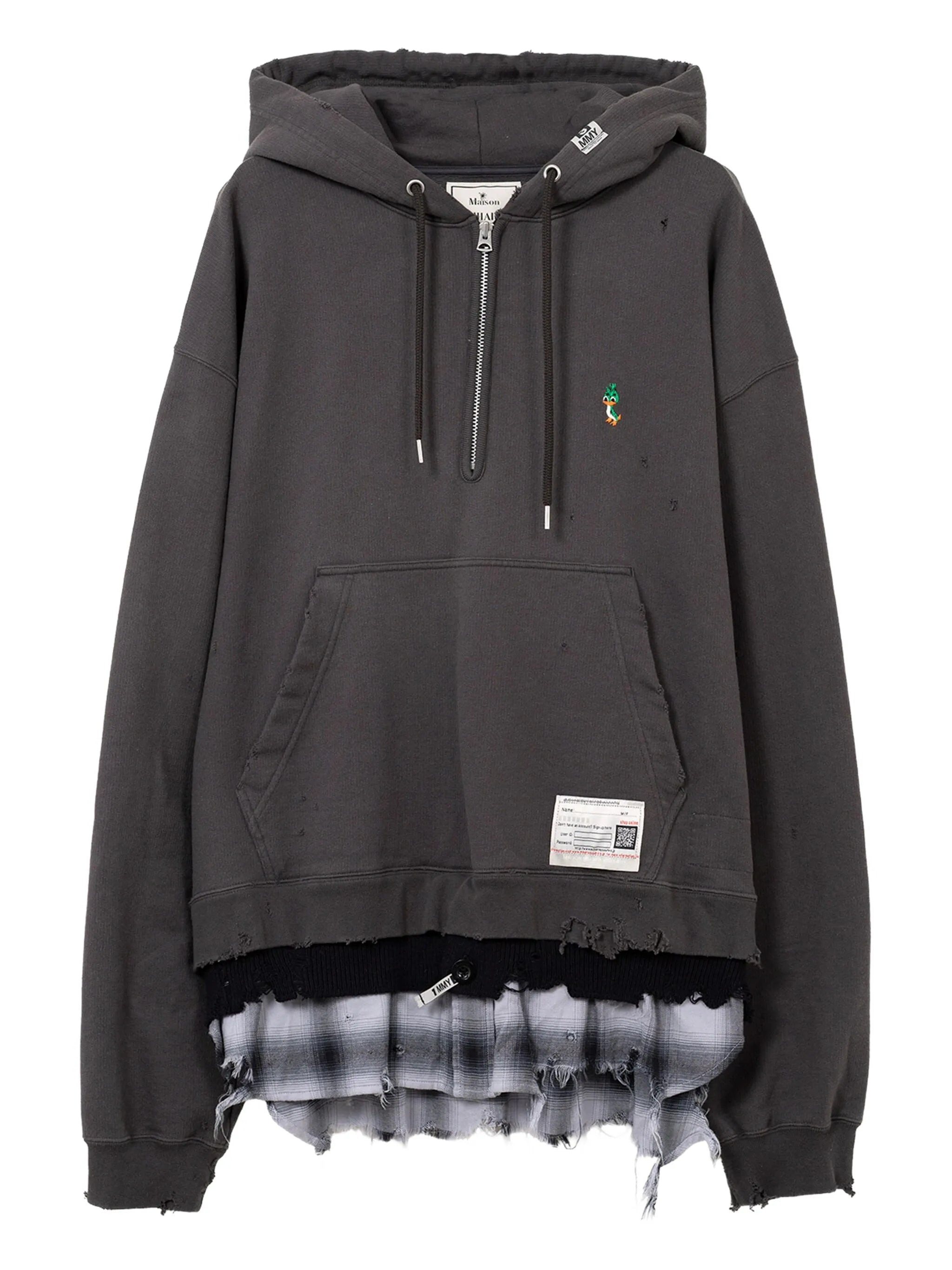 Maison Mihara Yasuhiro Layered Distressed Hoodie - 1