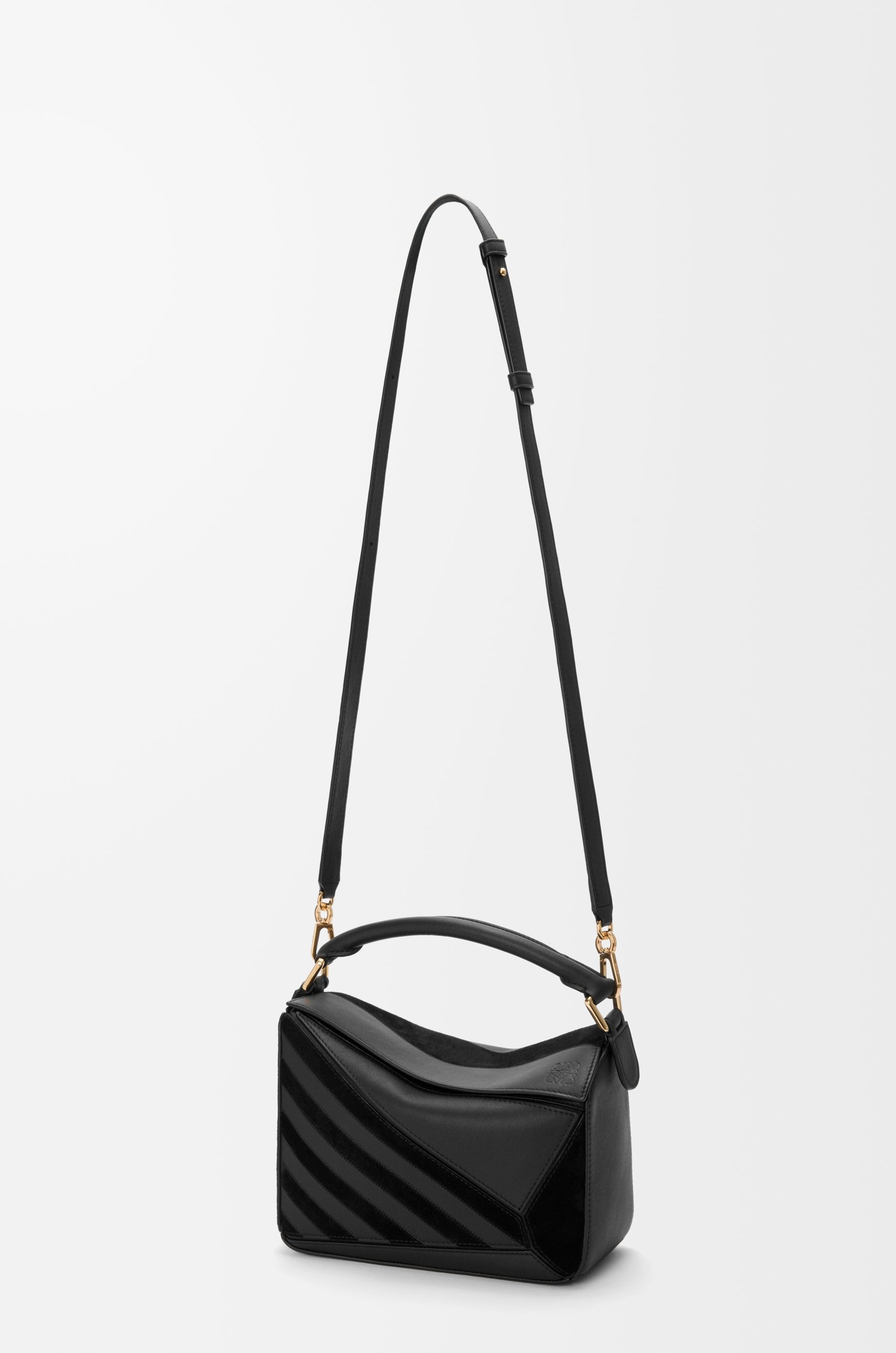 Small Puzzle bag in classic calfskin and suede - 8