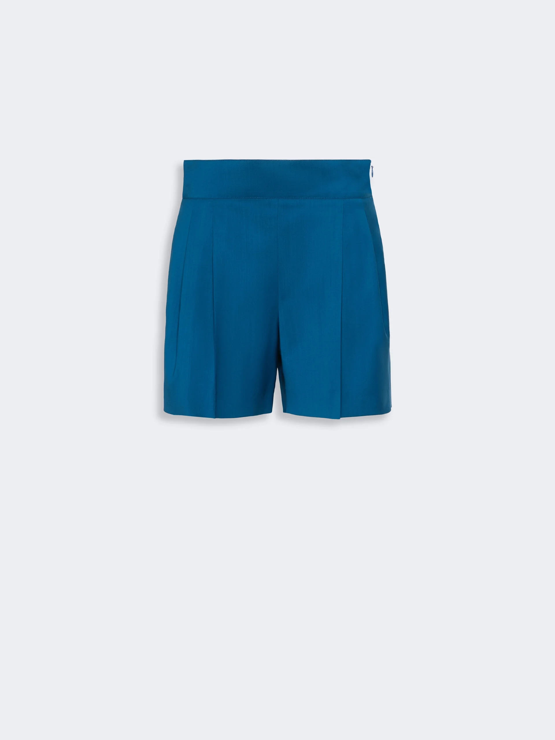 SALUTE Lightweight woollen cloth shorts - NAVY - 1