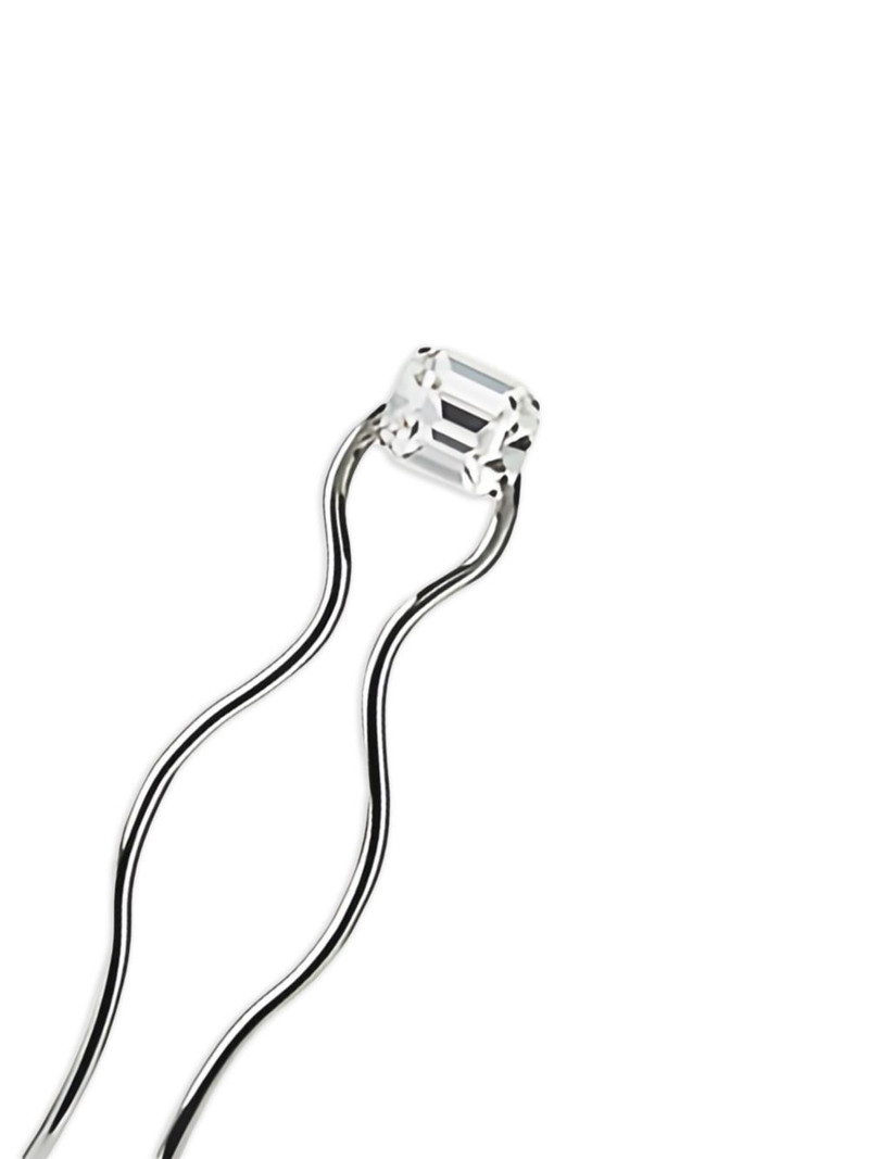 MAISON MICHEL crystal-embellished wave hair slide outlook
