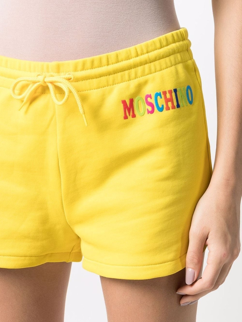 logo-print track shorts 5