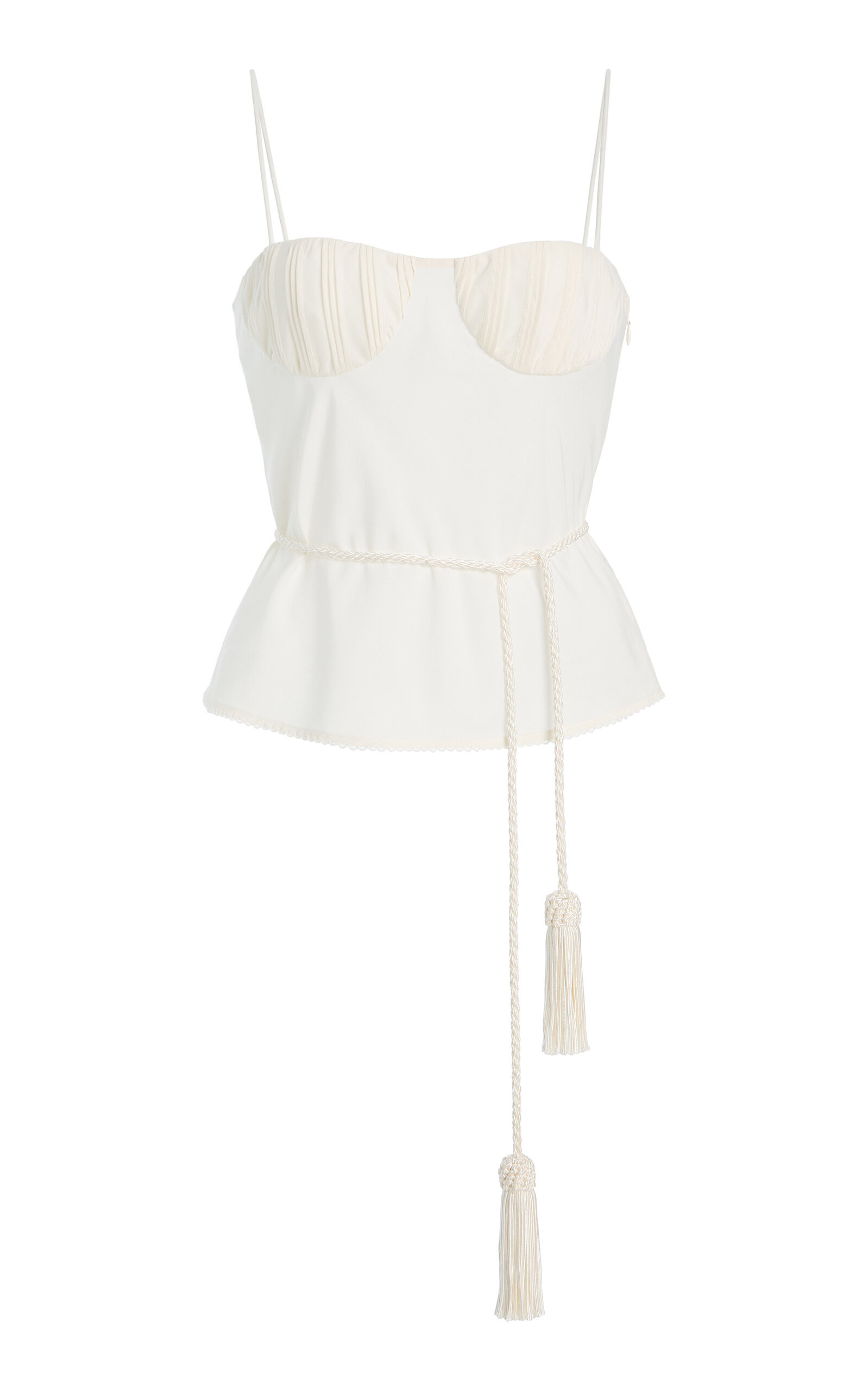 Exclusive Pearl Cotton-Silk Camisole Top ivory - 5