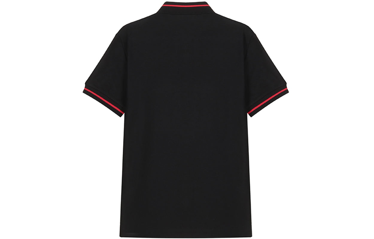 Men's Burberry Cotton Short Sleeve Polo Shirt Black 80259721 - 2