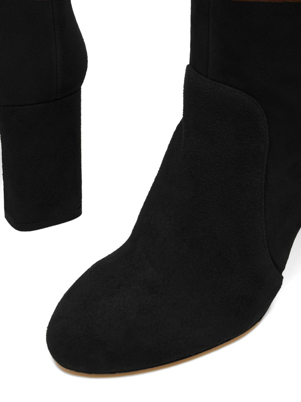 85MM block-heel suede boots - 3