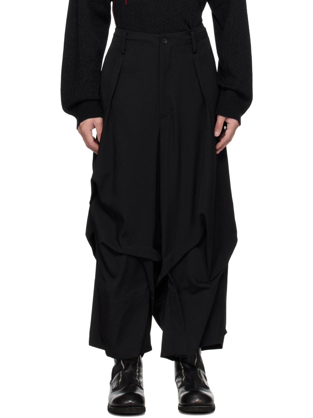 Black Pleated Trousers - 1
