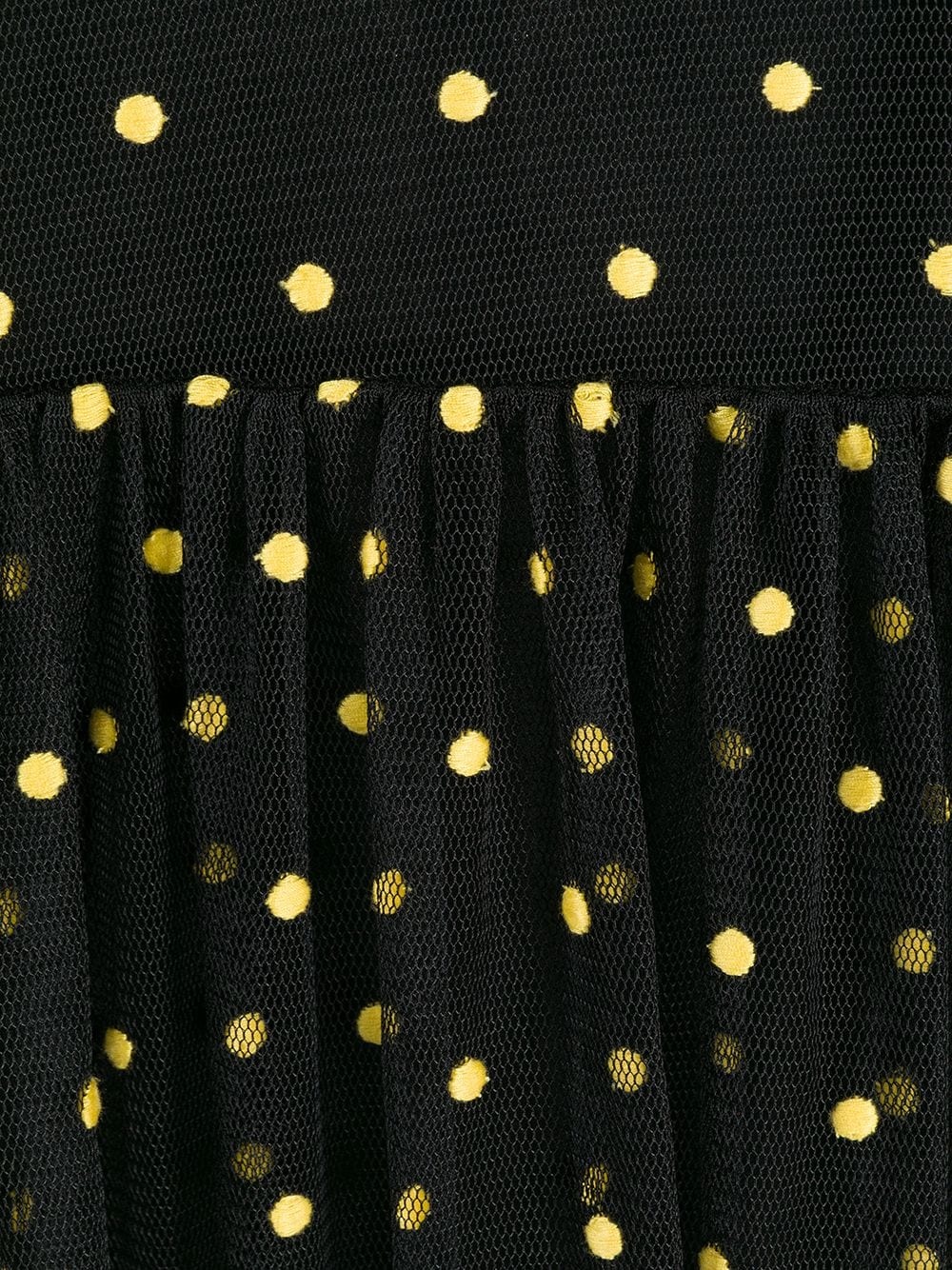 polka dot mesh-detail dress - 7