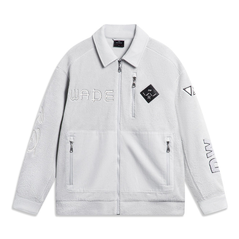 Li-Ning Way Of Wade Graphic Polar Fleece Jacket 'Halo Grey' AFDT853-2 - 1