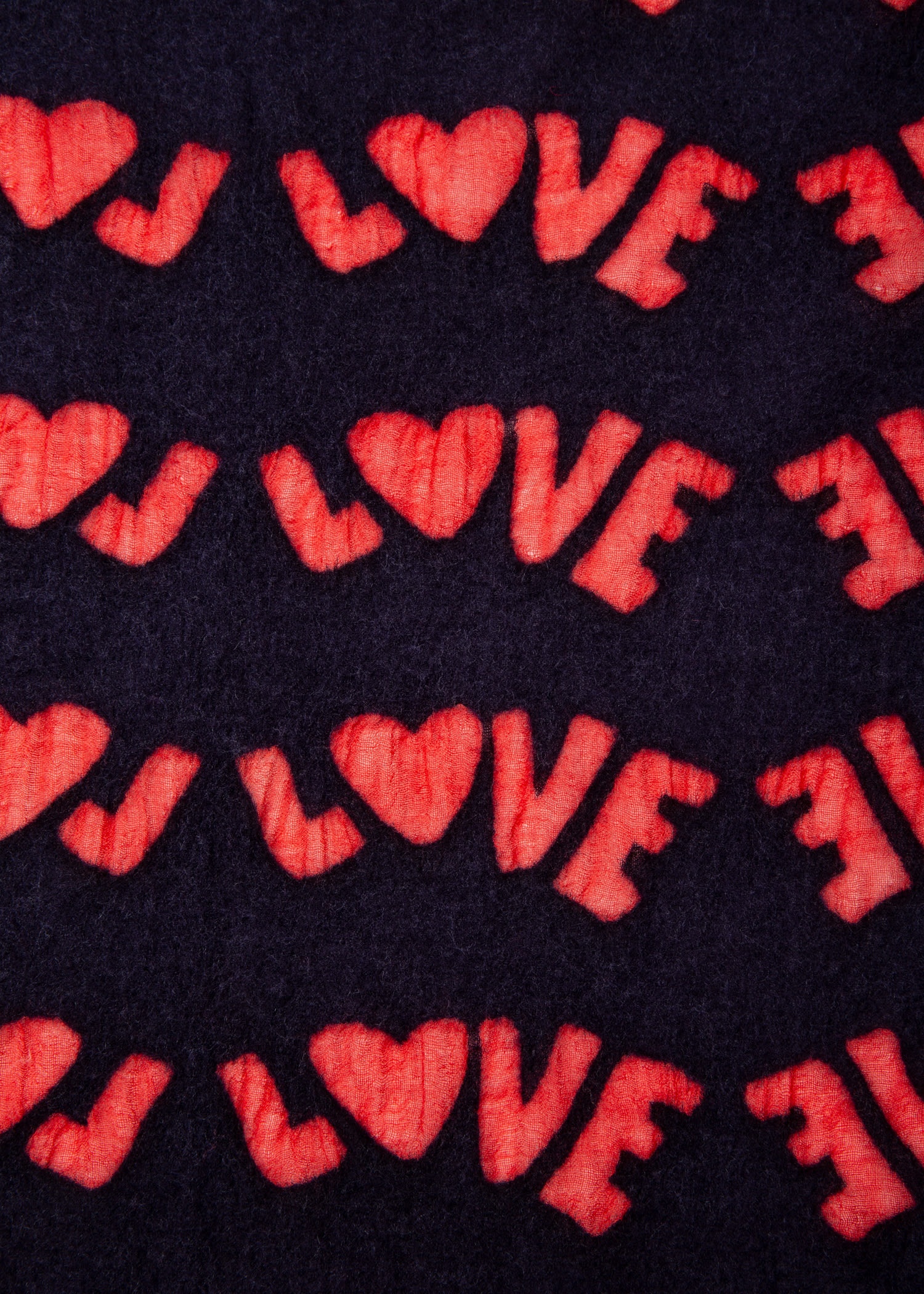 Wool 'Love Burnout' Scarf - 3