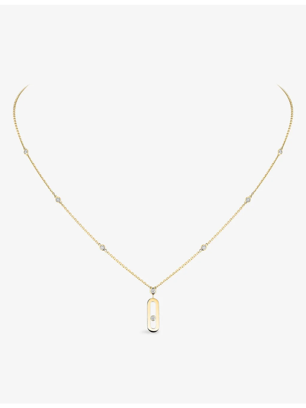 Move Uno 18ct Yellow-Gold And Diamond 0.13ct Necklace - 1