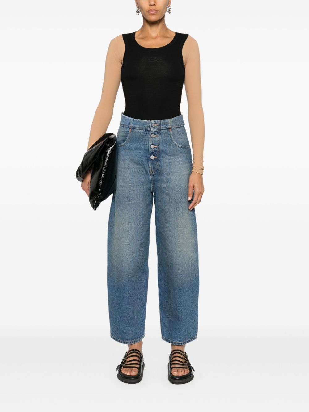 numbers-motif layered top - 2