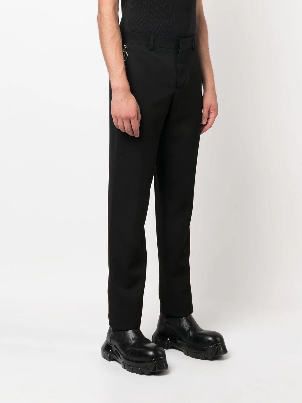 mid-rise slim-cut trousers - 3