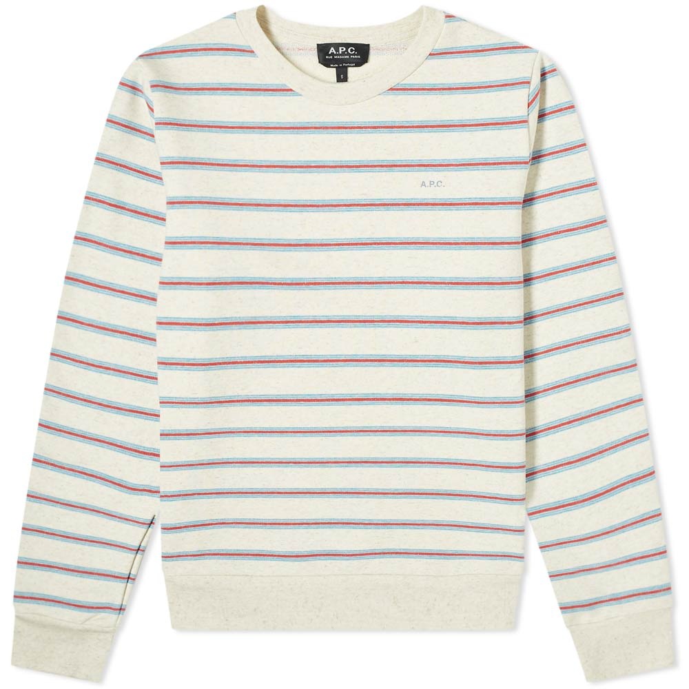 A.P.C. Tate Stripe Crew Sweat - 1