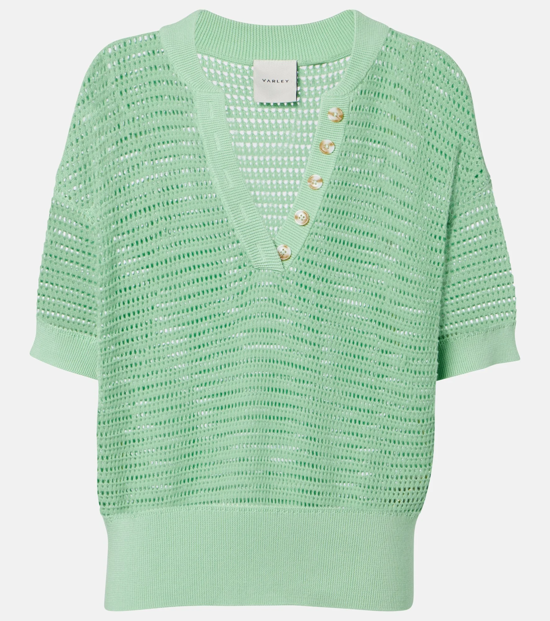 Callie open-knit cotton top - 1