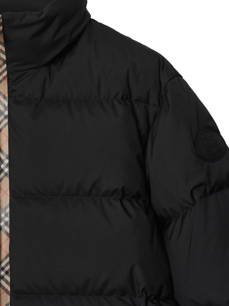 Burberry check-trimmed puffer jacket outlook