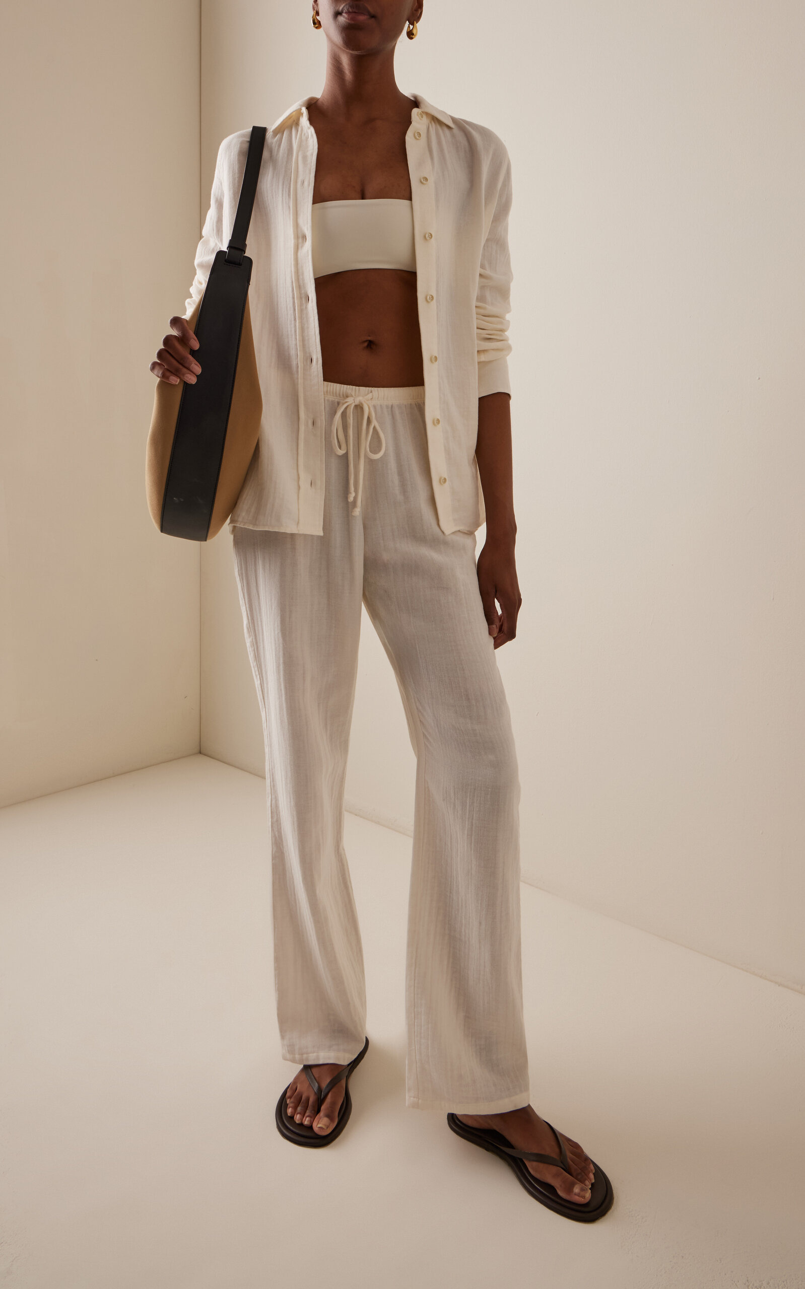 Brody Cotton Pants ivory - 2