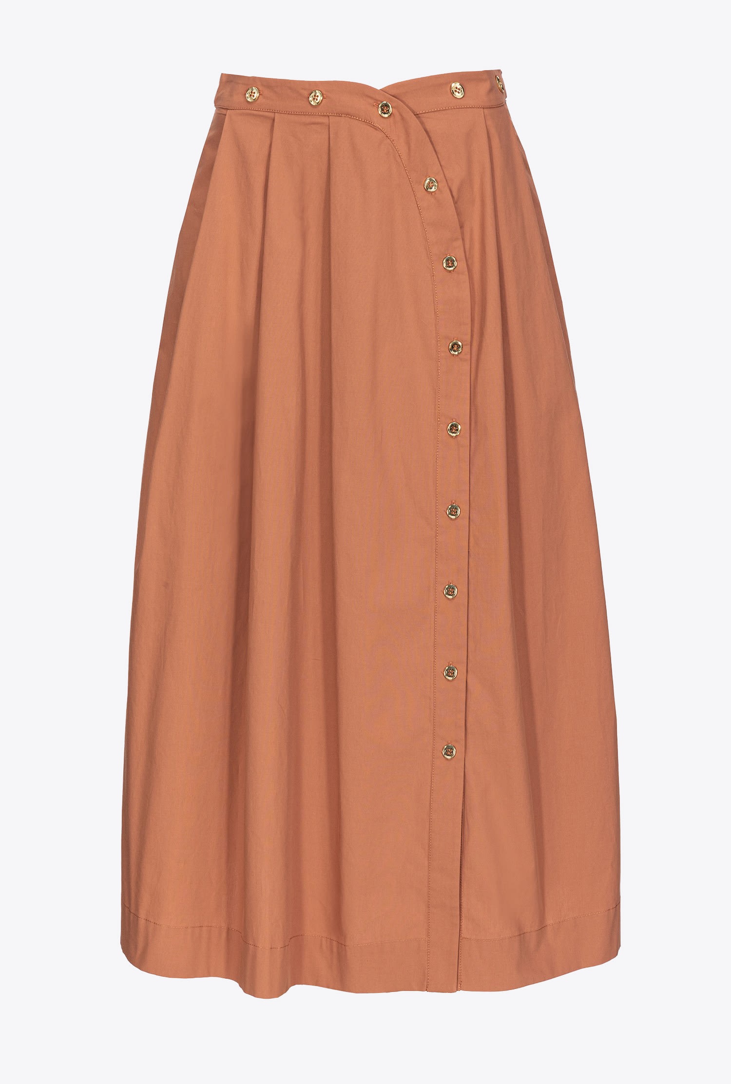POPLIN SKIRT WITH METAL BUTTONS - 1