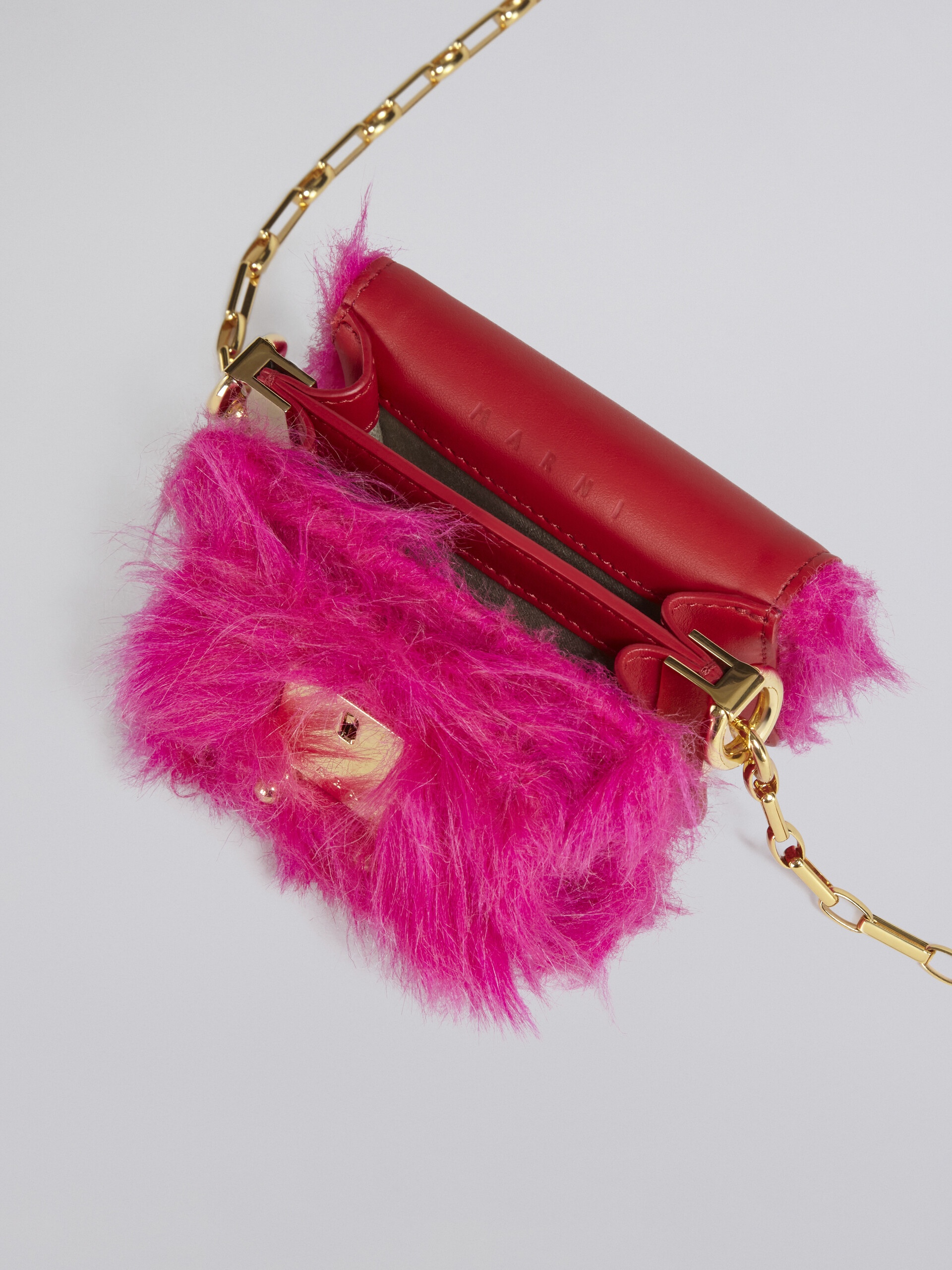 TRUNK BAG IN TEDDY AND CALF LEATHER - 4