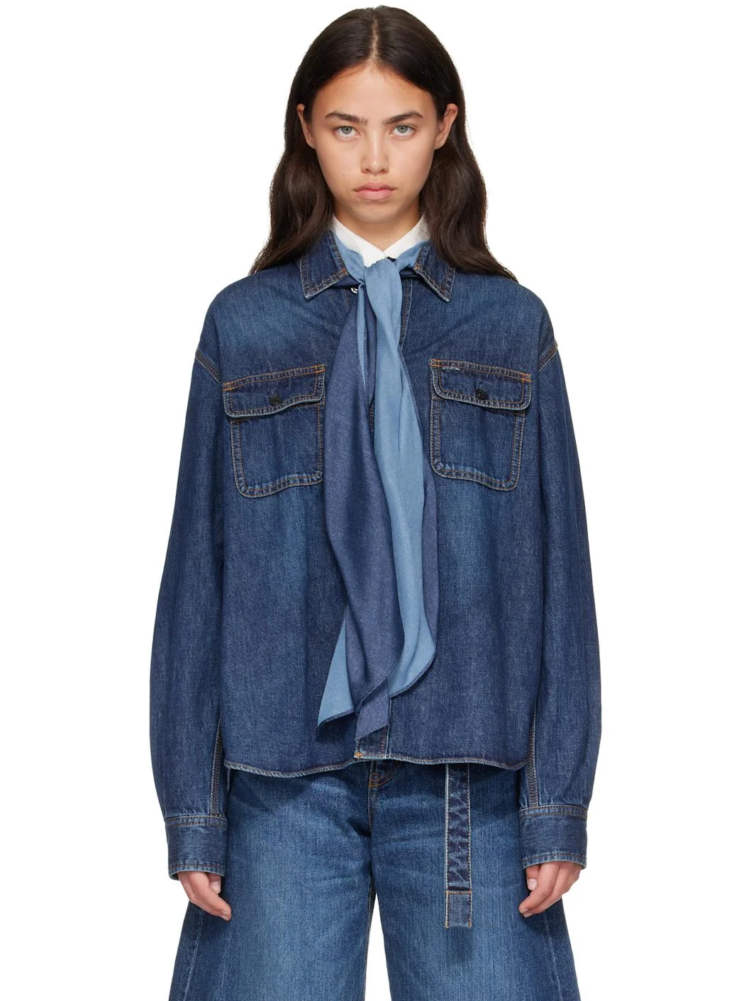 Blue Denim Shirt - 1