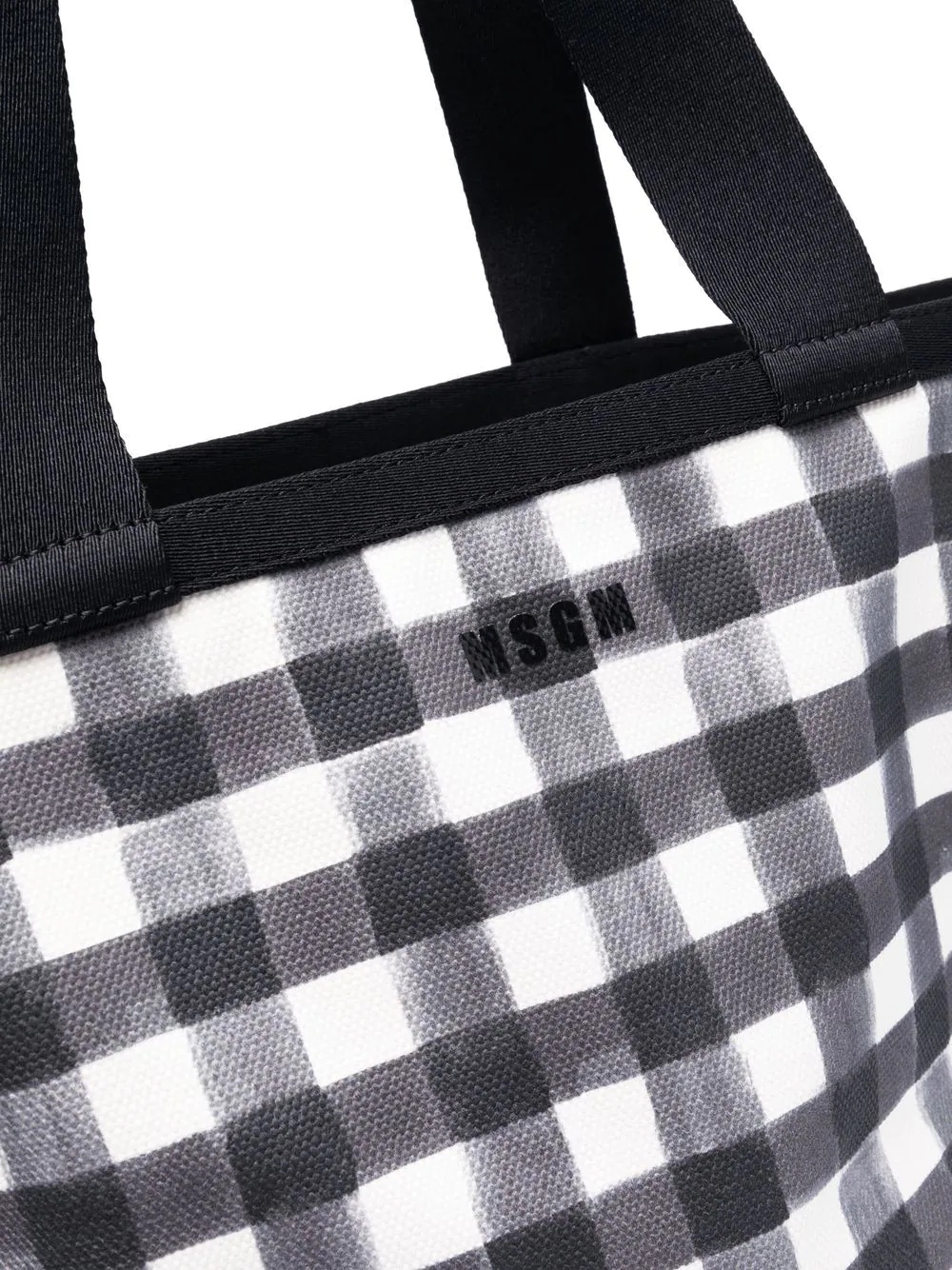 gingham-check tote bag - 5