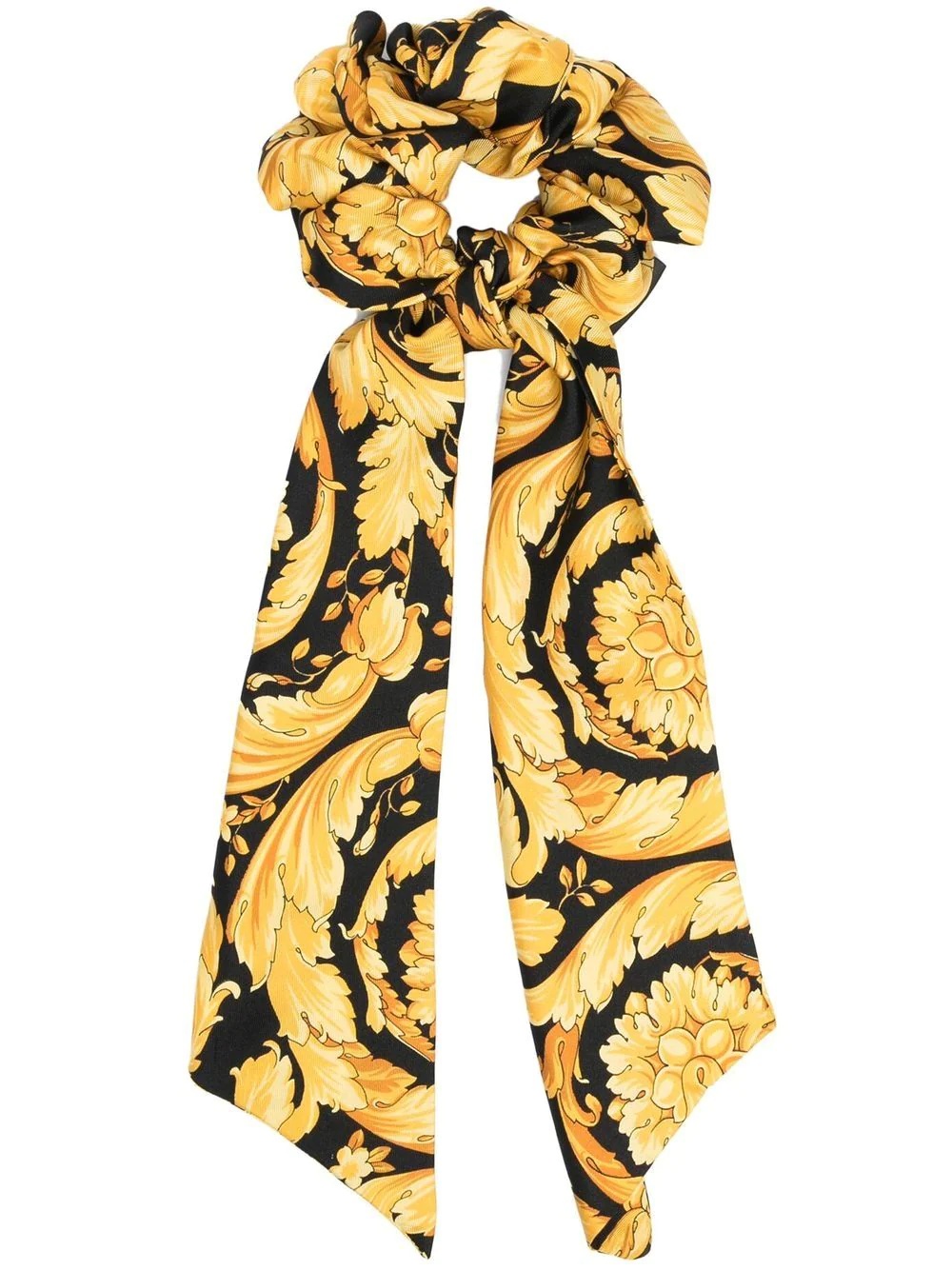 baroque pattern-print silk scarf - 1