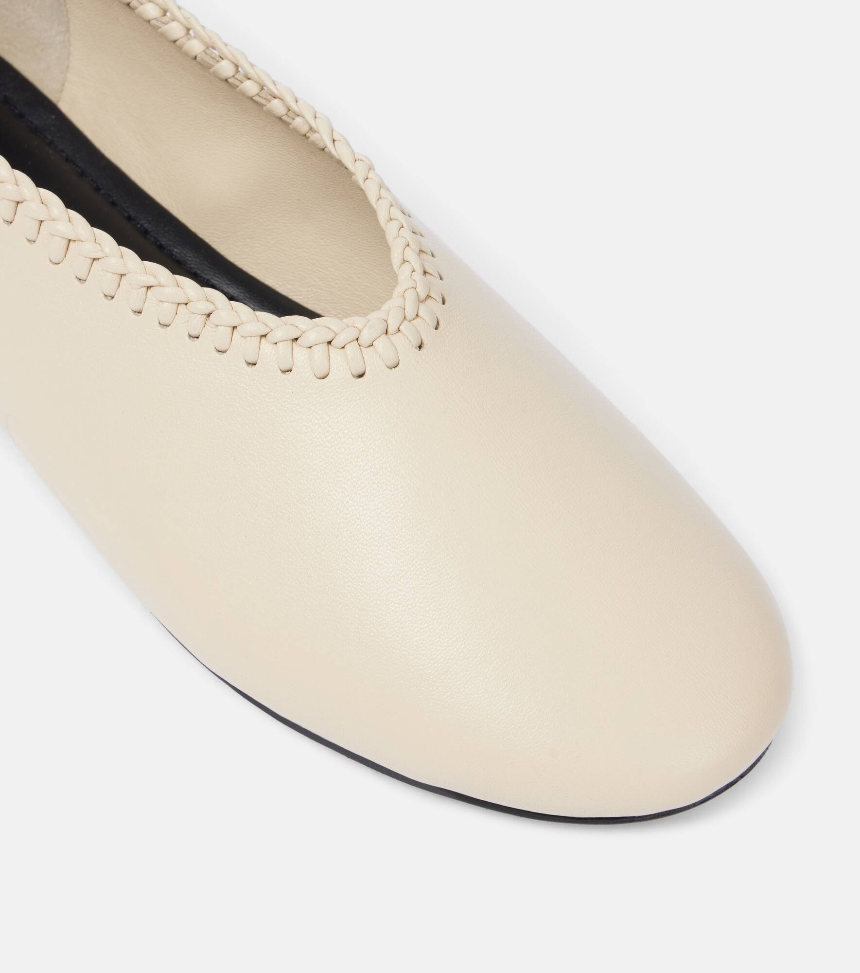 Park embroidered leather ballet flats - 5