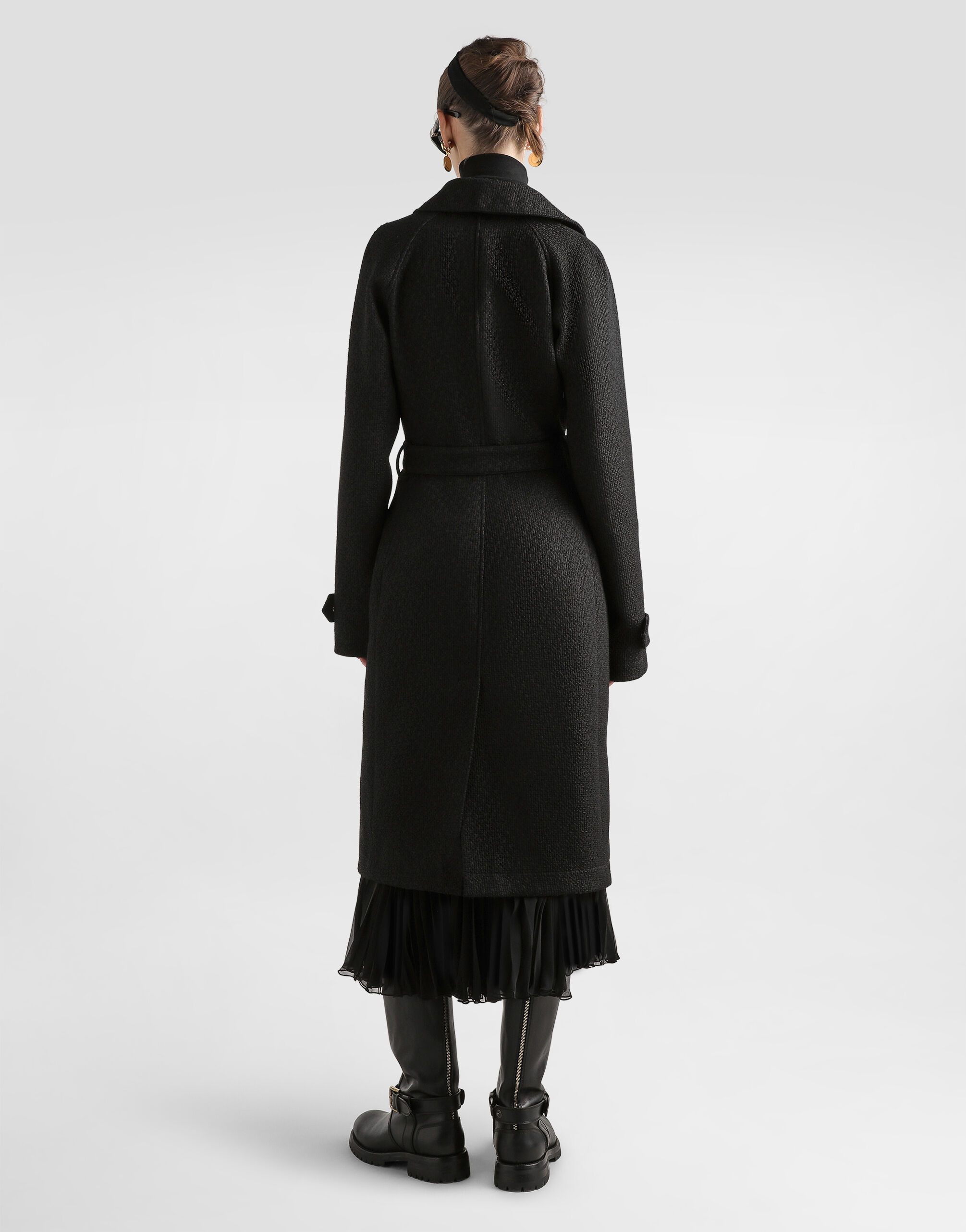 Long pleated chiffon skirt - 5