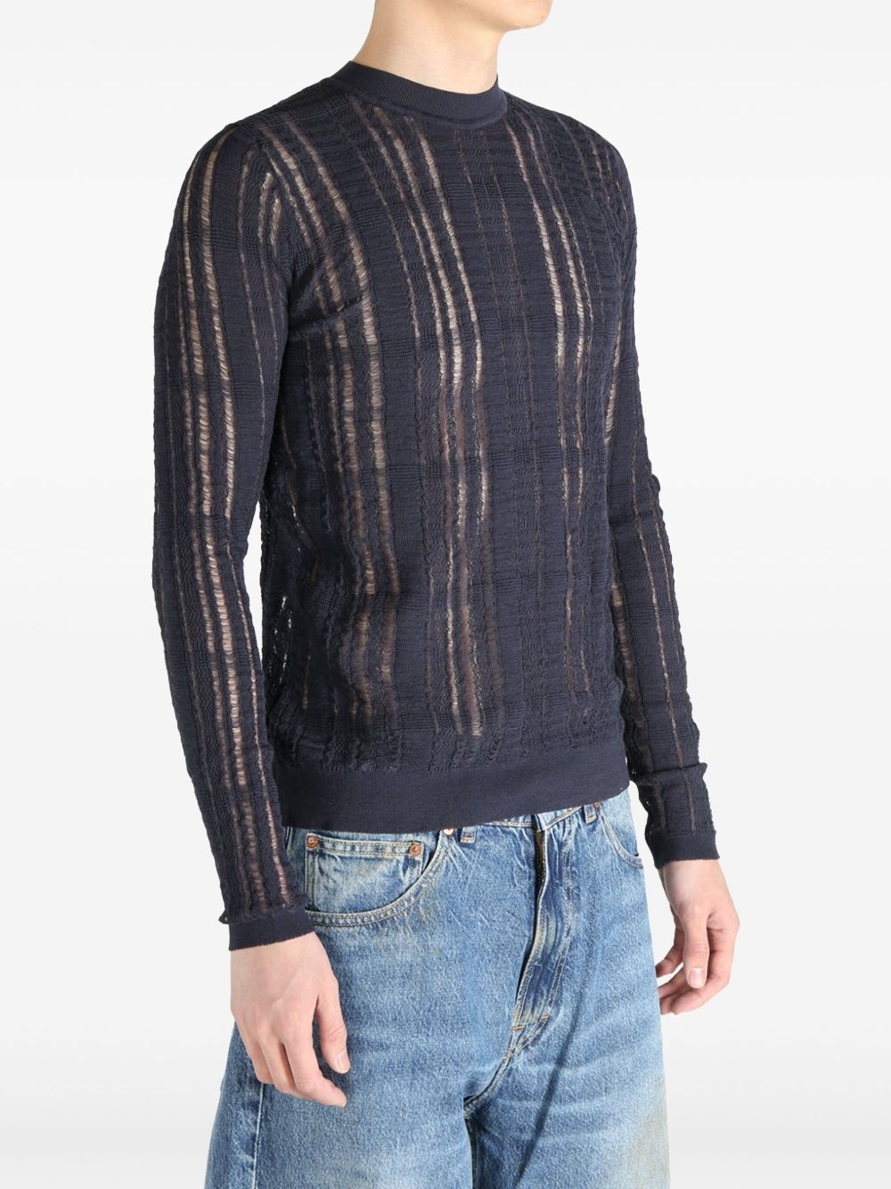 open-knit sweater - 4