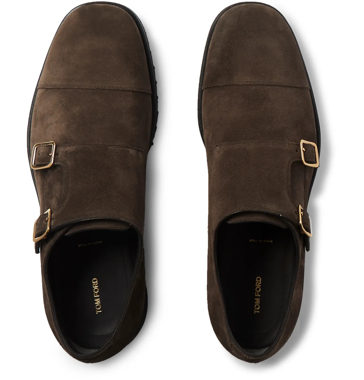 Kensington Suede Monk-Strap Shoes - 8