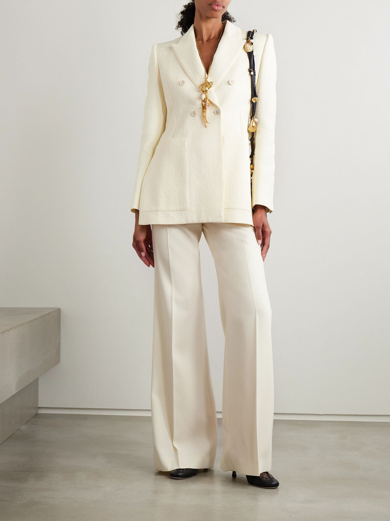 Chloé Wool-twill wide-leg pants White outlook