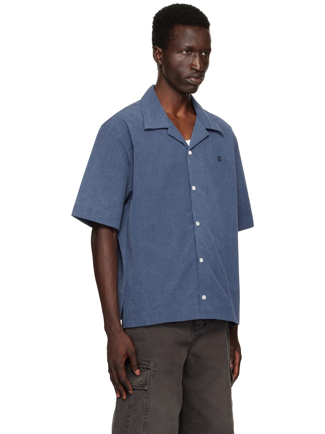 Blue Ozone Washed Shirt - 2