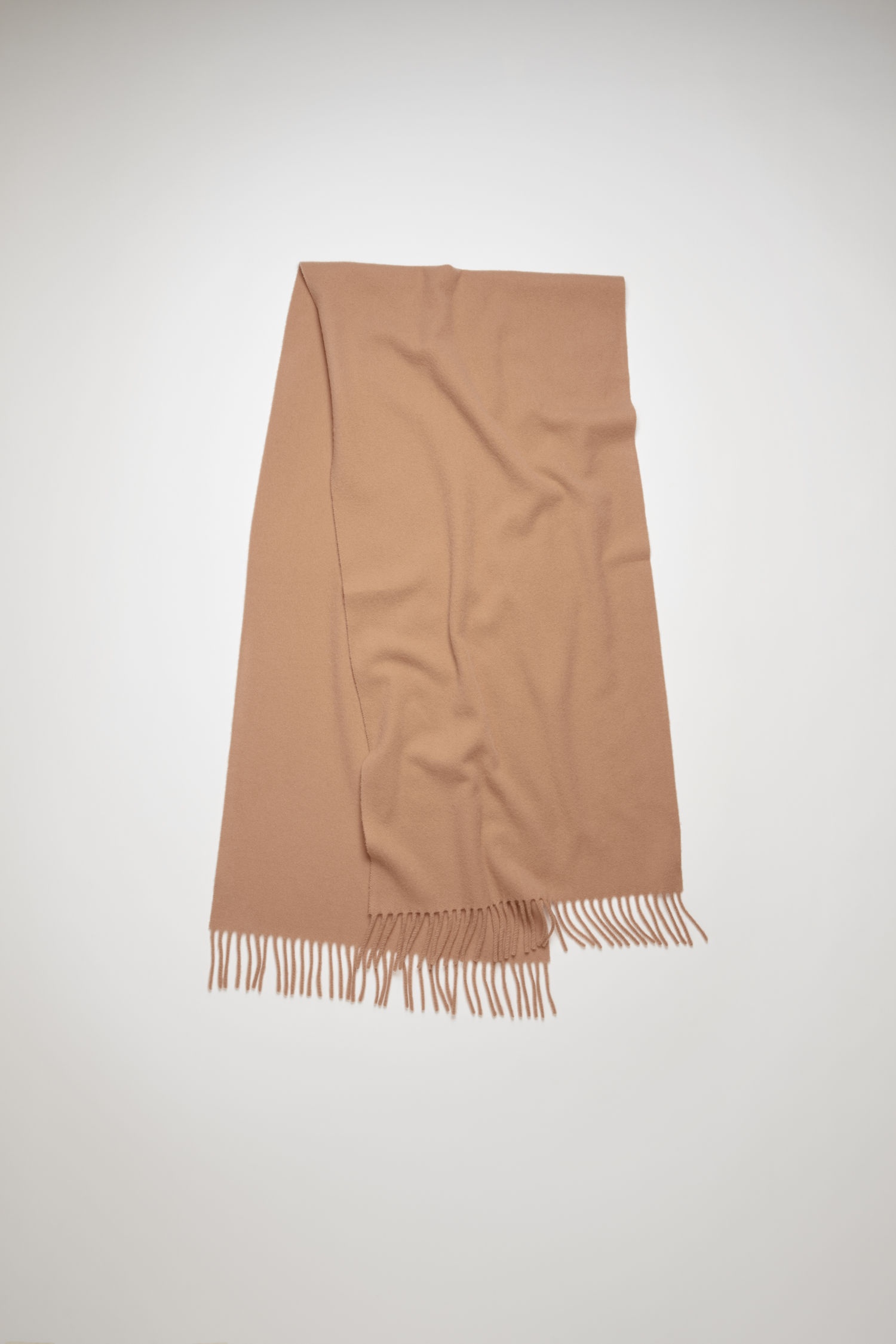 Narrow wool scarf - Caramel brown - 4