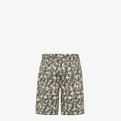 FENDI Multicolor cotton Bermudas outlook