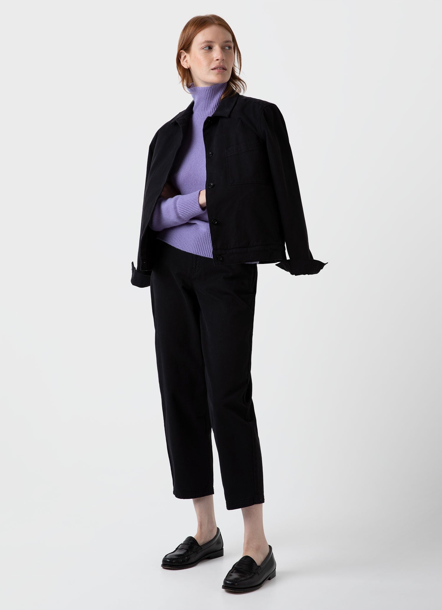 Lambswool Funnel Neck Jumper - 3
