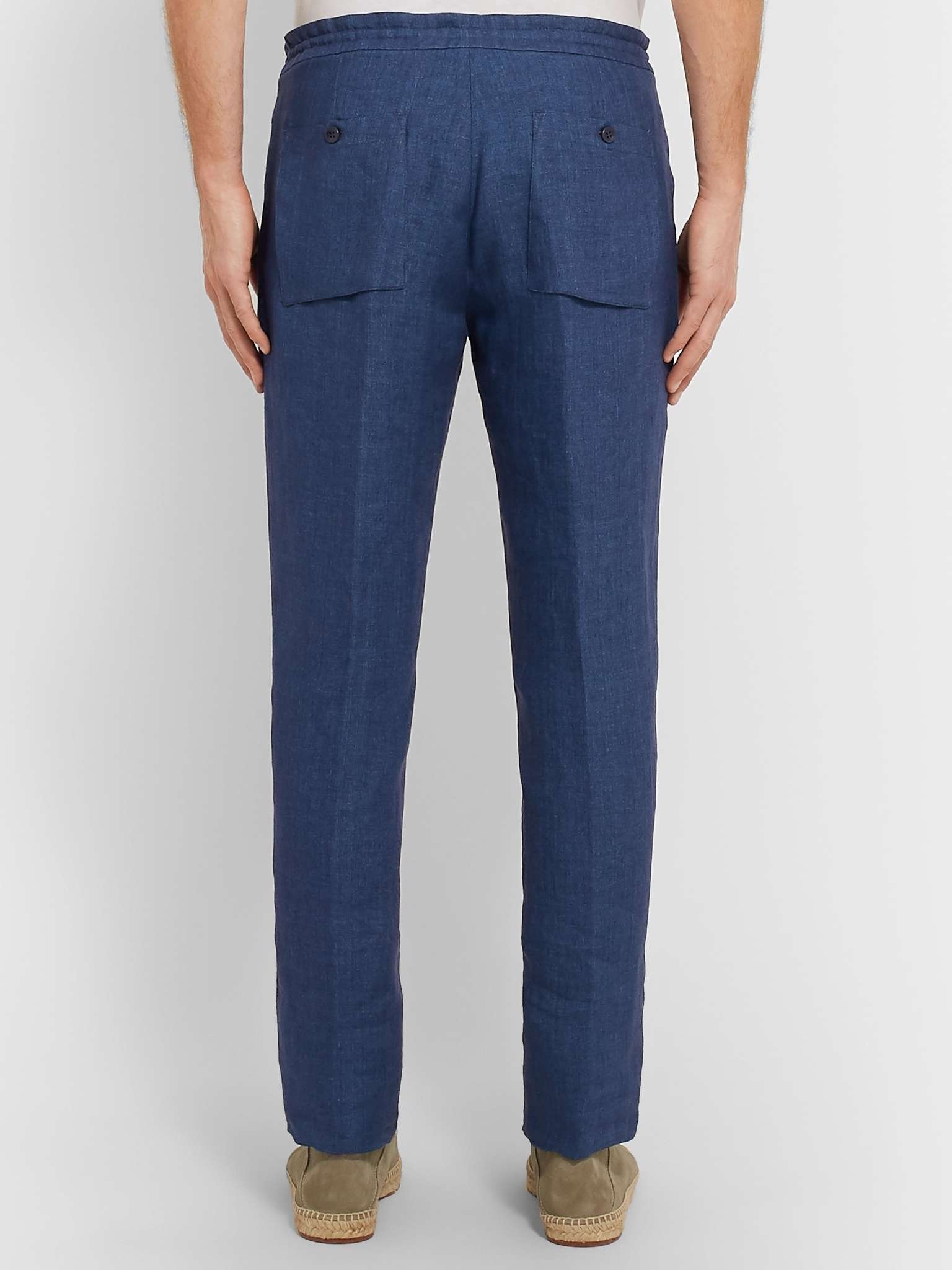 Tapered Stretch Linen-Blend Sweatpants - 5