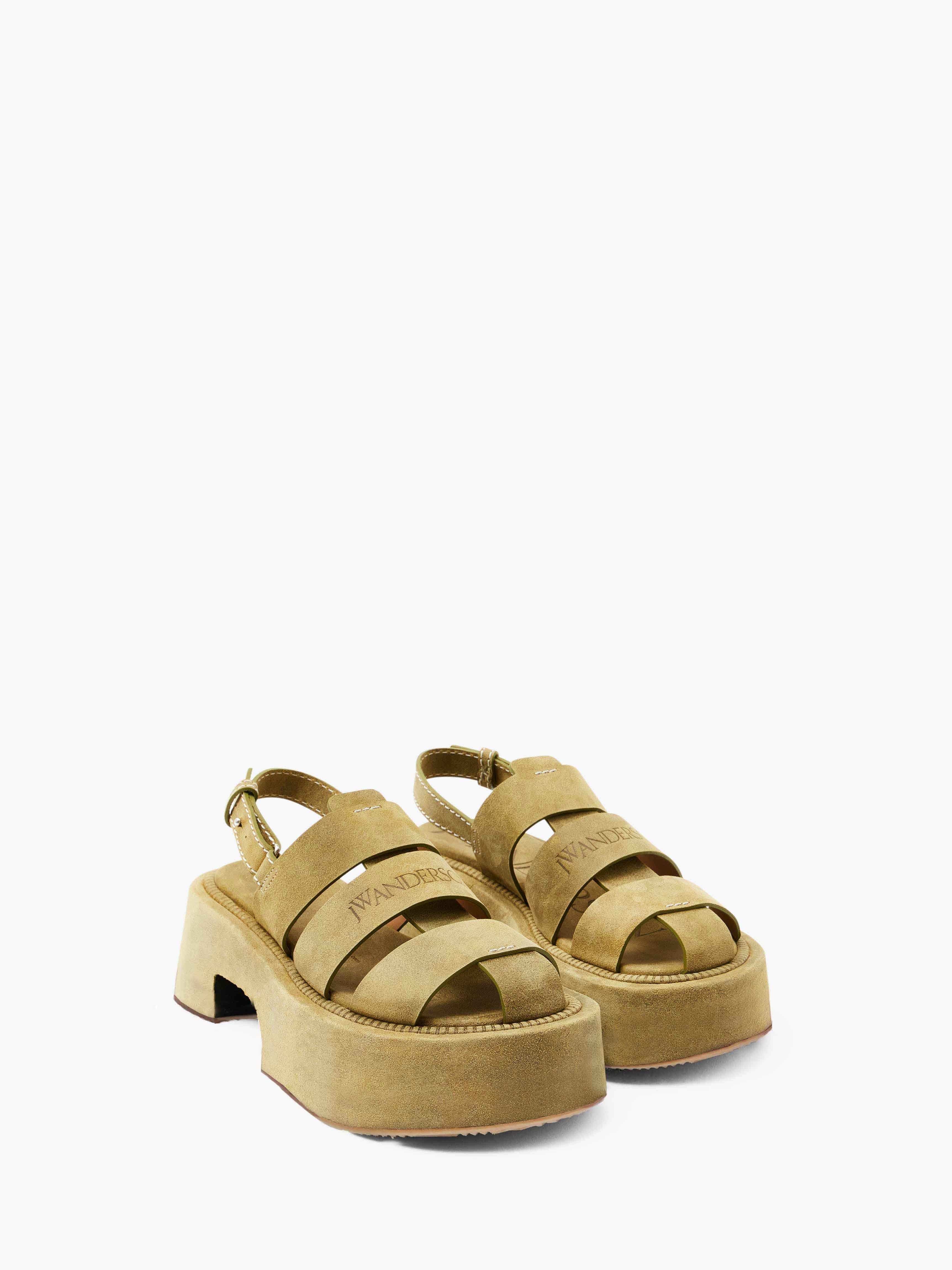 SUEDE PLATFORM FISHERMAN SANDALS - 2