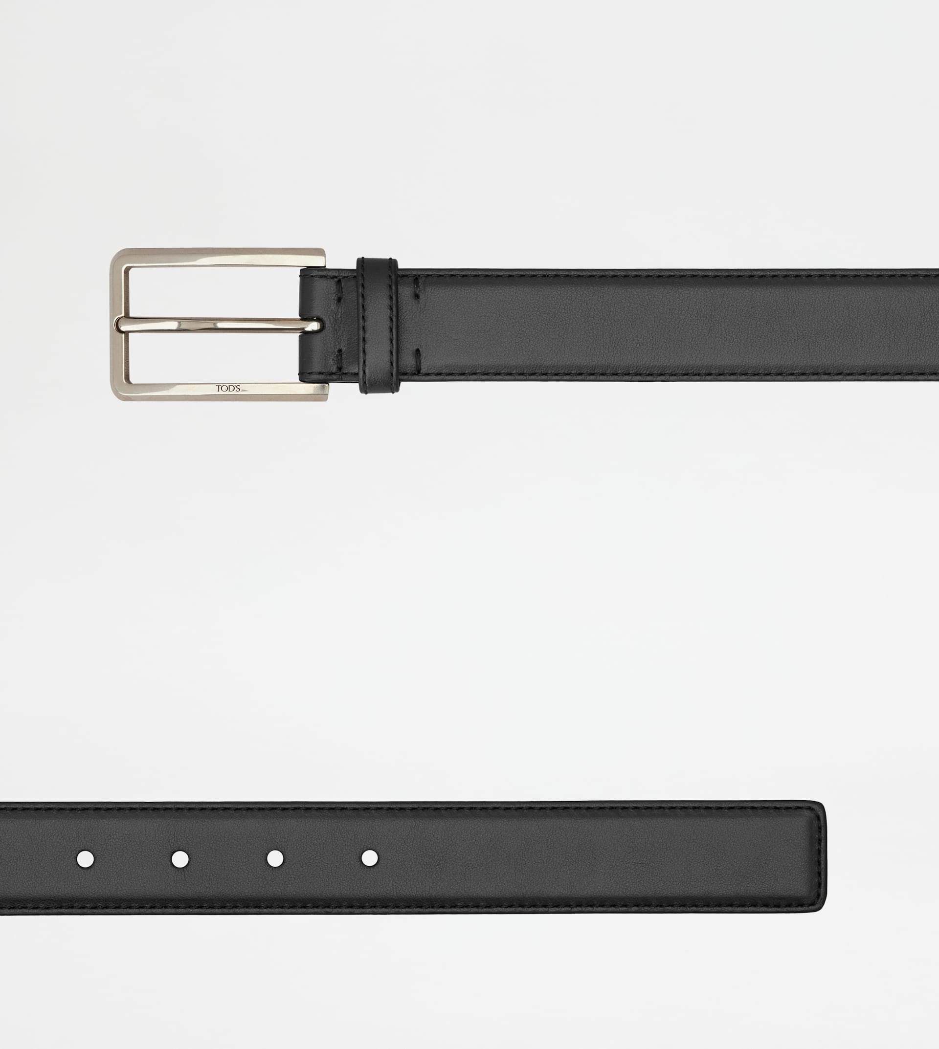 BELT IN LEATHER - BLACK - 2