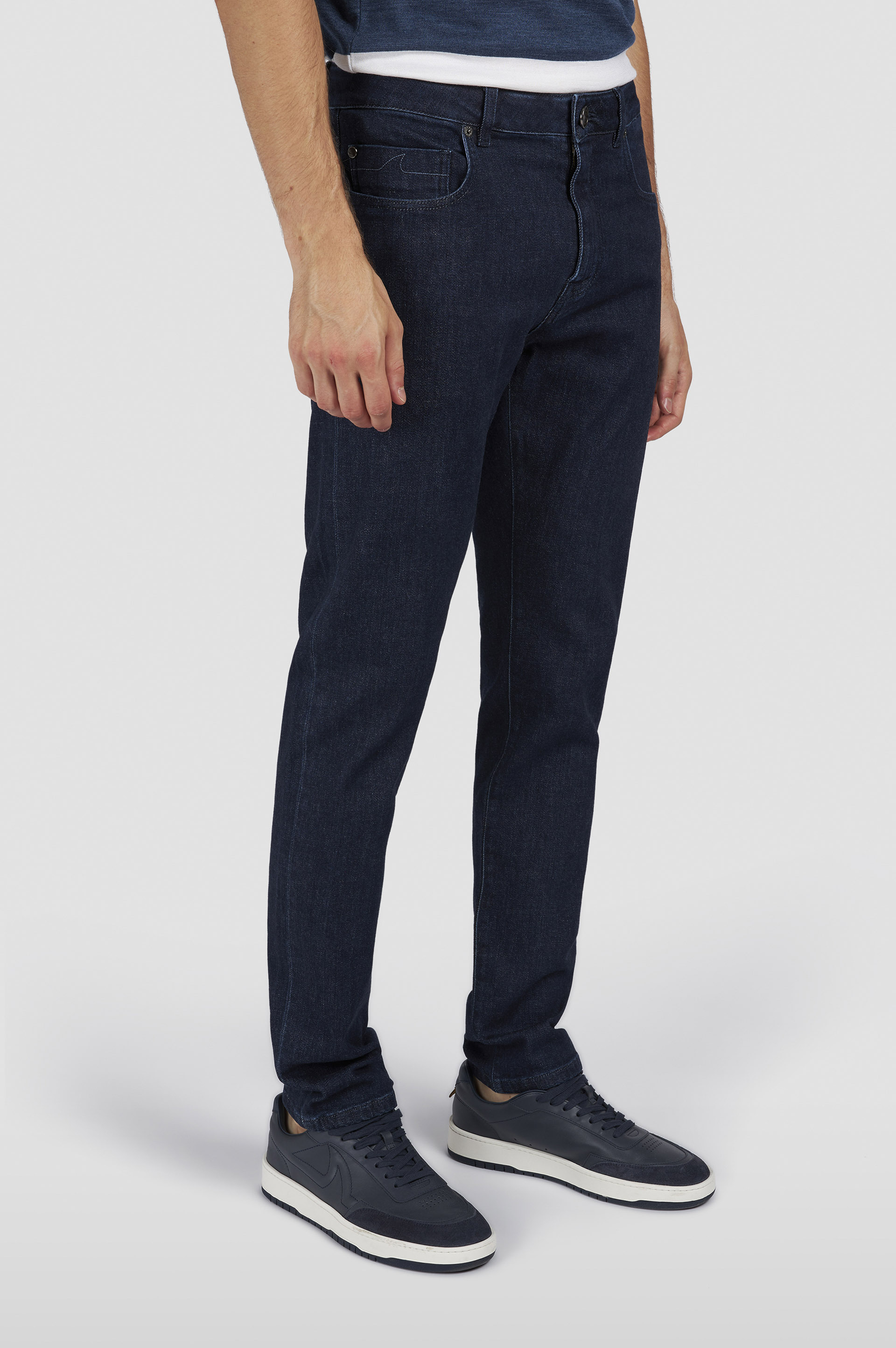 COTTON AND CASHMERE DENIM JEANS - 6