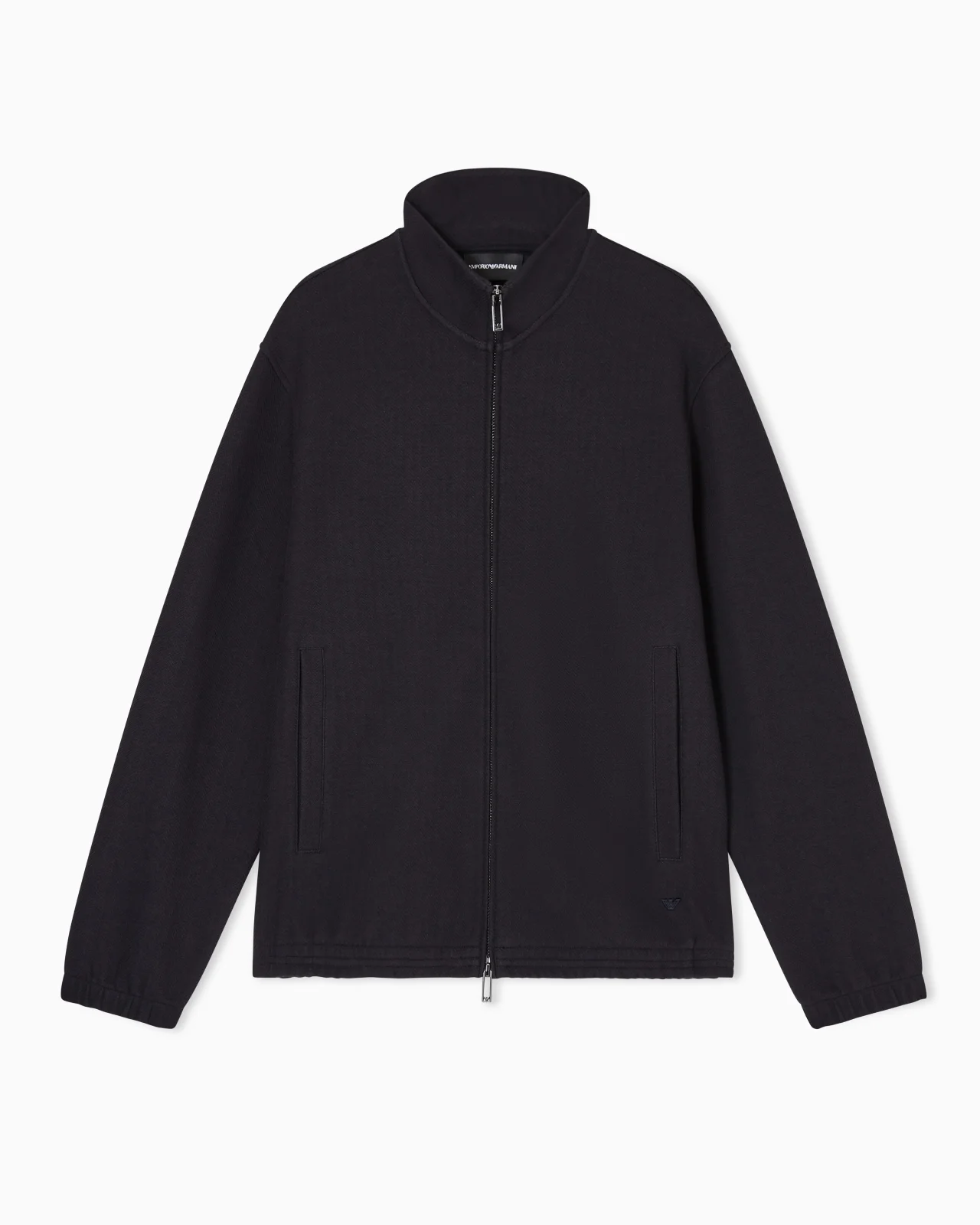 FULL-ZIP SWEATSHIRT IN A LYOCELL-BLEND JACQUARD INTERLOCK JERSEY - 1