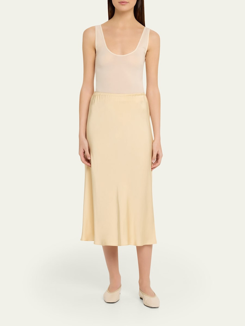 Vince Pull-On Satin Slip Skirt outlook
