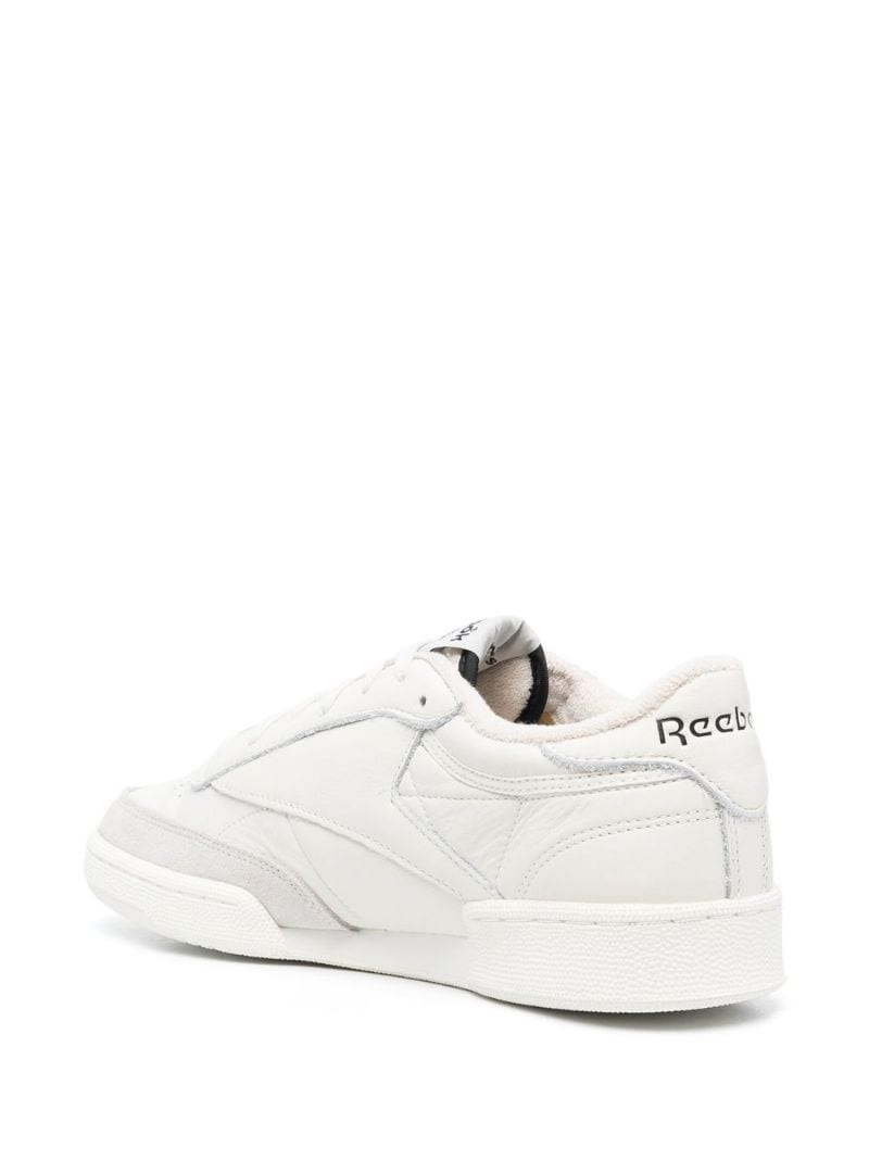 reebok club c leather trainers in black