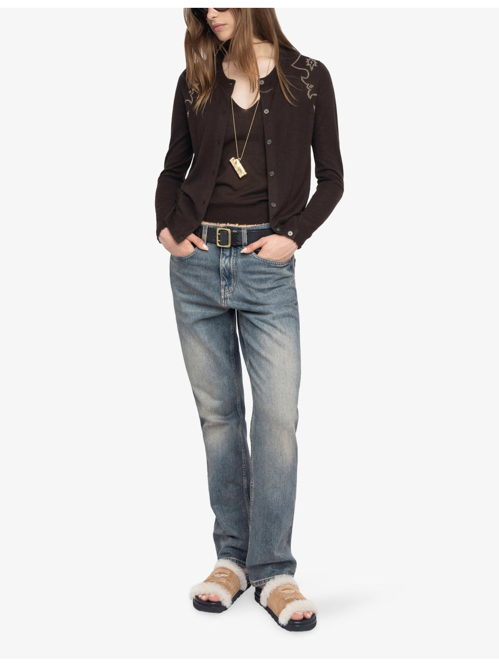 Missya Rhinestone-Embellished Button-Down Cashmere Cardigan - 2