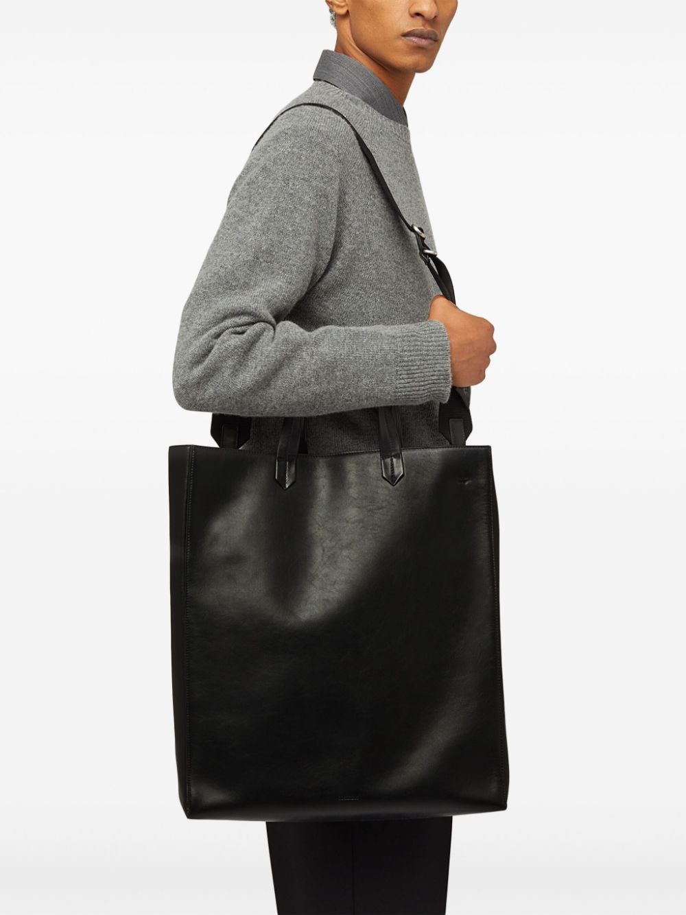 large leather tote bag - 2