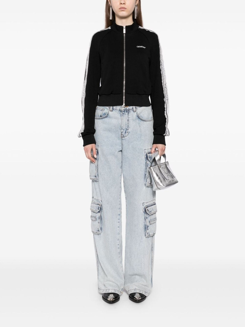 Off-White lace logo-print track jacket outlook