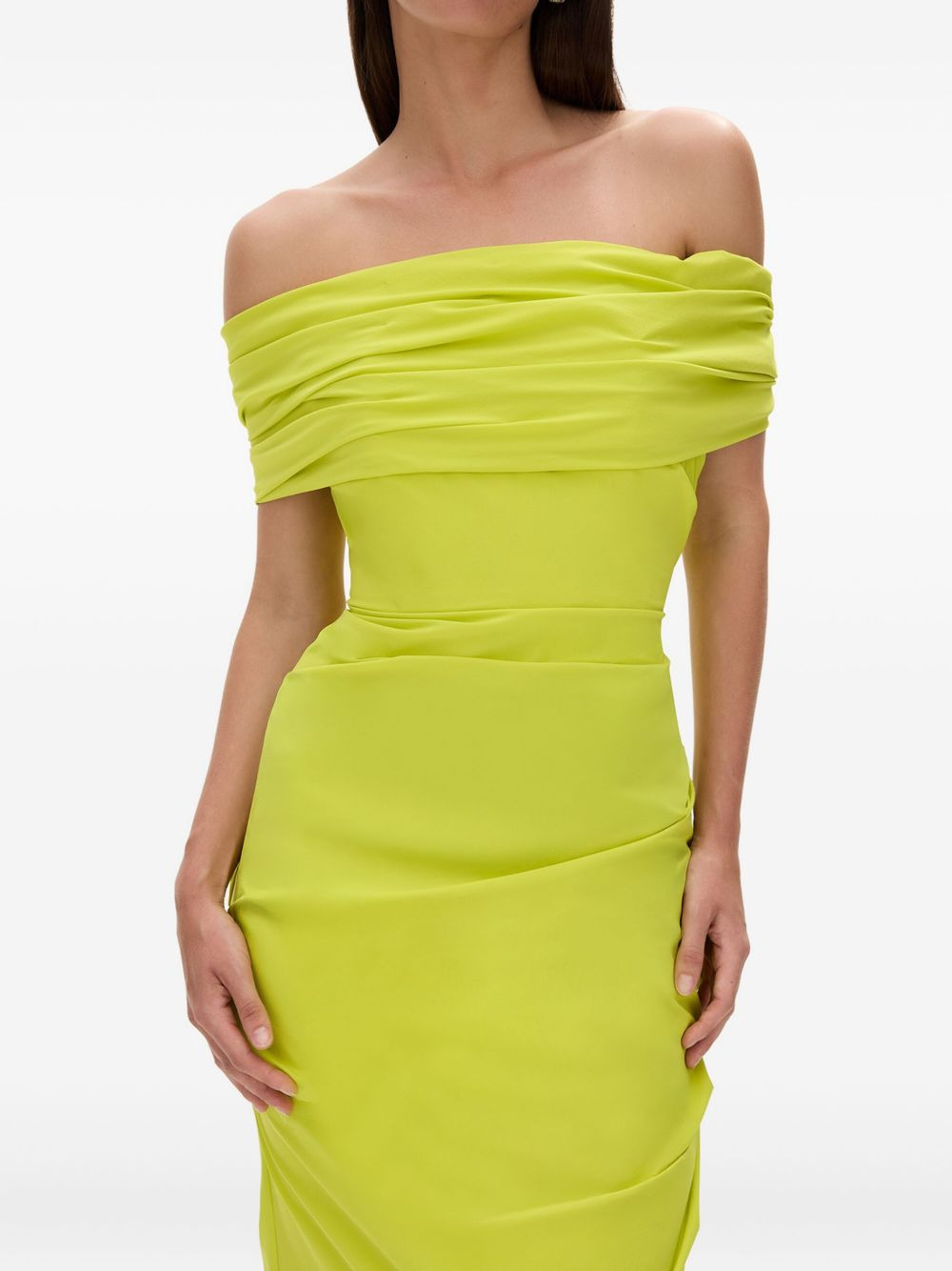Camille off-shoulder draped maxi dress - 5