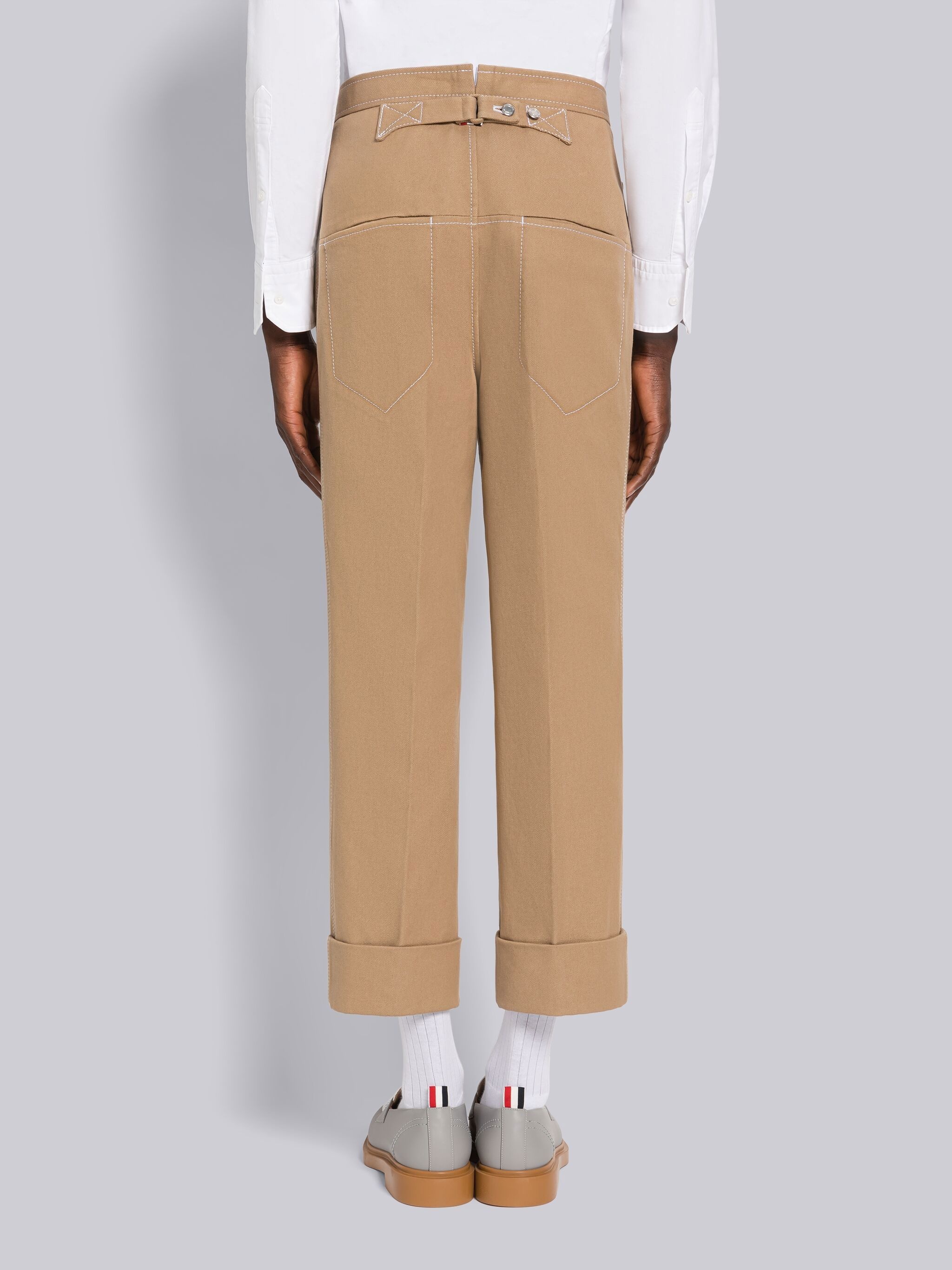 SELVEDGE DENIM TRACK STITCH BACKSTRAP TROUSER - 3